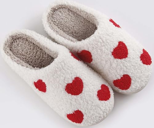 Image of Comfy House Slippers For Women Men, Ladies Fuzzy Bedroom Slippers,indoor Outdoor Memory Foam Shoes