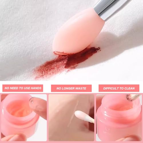 Lmyzcbzl Silicone Pinceau À Lèvres, 4 Pcs Pinceau à Lèvres Mini Portable, Brosse à Lèvres en Silicone Double Face, Baume à Lèvres Brosse, Rouge À Lèvres Applicateur – vue 6
