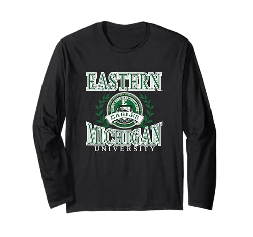 Eastern Michigan Eagles Laurels Logo Officially Licensed Long Sleeve T-Shirt