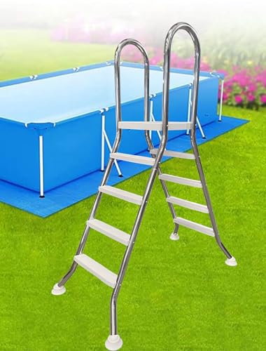 Escalera para Piscina con Marco de Acero Inoxidable de 4 Peldaños miniatura 1