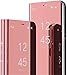 Produktbild HYKEJI Clear View Hülle Kompatibel mit Samsung Galaxy S8 Hülle Spiegel Handyhülle Flip PU Leder Galvanisiert 360 Grad Schutzhülle für Samsung Galaxy S8 (Rosa,S8)