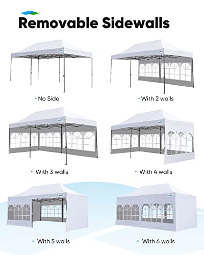 image for Quictent 10x20 Pop up Canopy with Sidewalls, Heavy Duty Enclosed Insta