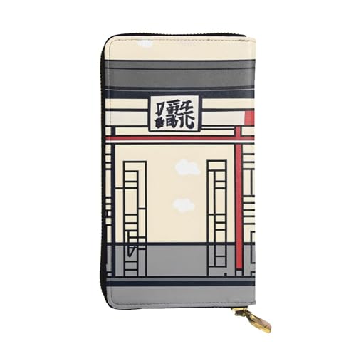 Taekwondo Martial Arts Picture Leather Long Clutch Wallet for Fashionable Girls and Women - Durable, Stylish, and Functional, Black, One Size