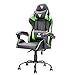 Itek Gaming Chair Rhombus PF10, PVC, Nero-Verde, Normale