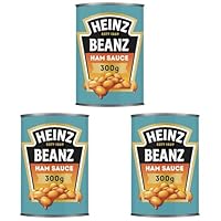 Heinz Beanz in Ham Sauce Baked Beans Tinned Baked Beans Can Canned Food Ready To Eat 300g (Pack of 3)