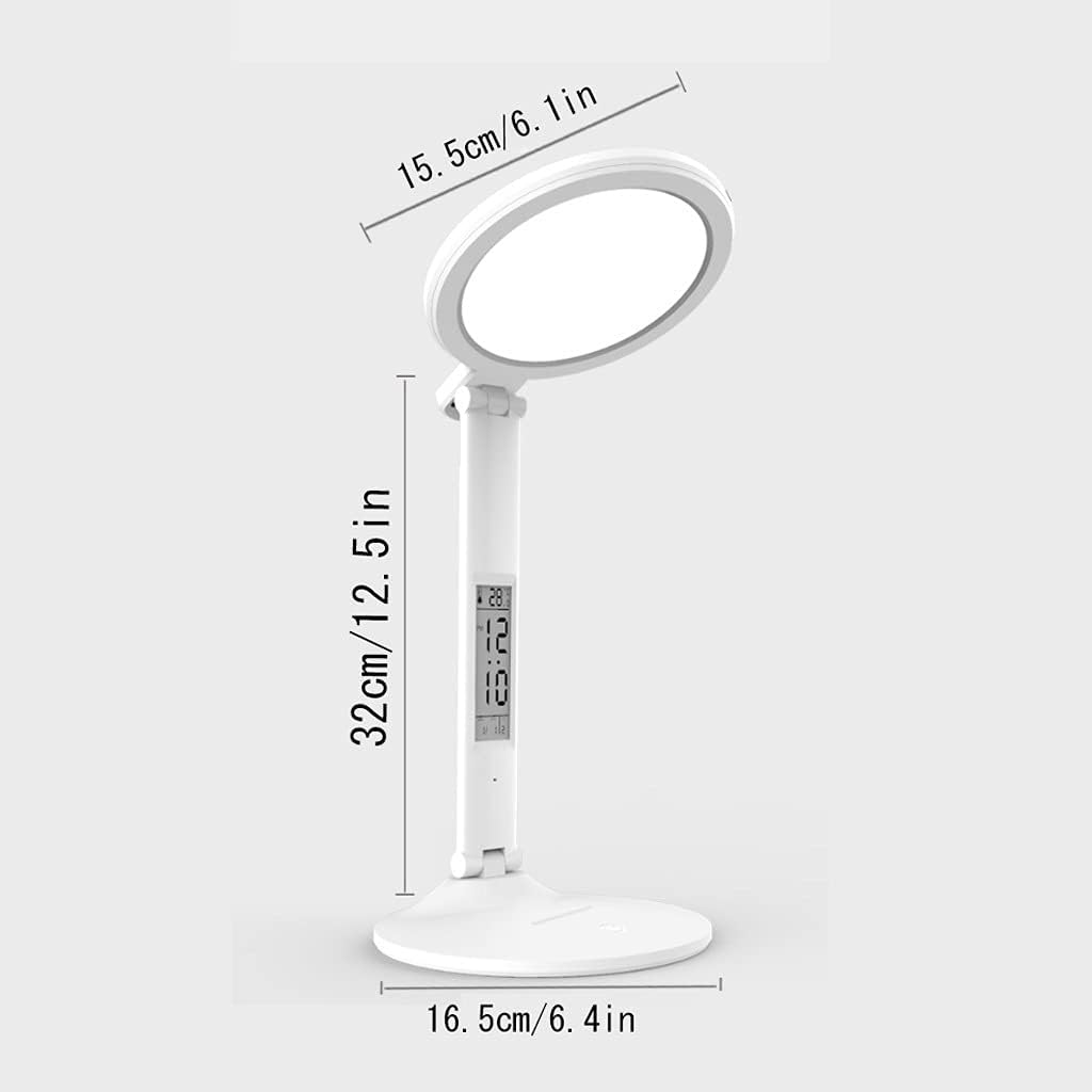 LED Eye Protection Desk Lamp USB Rechargeable Touch Table Lamp Three-Tone Light Desk Study Bedroom Bedside Lamp (Color : White)
