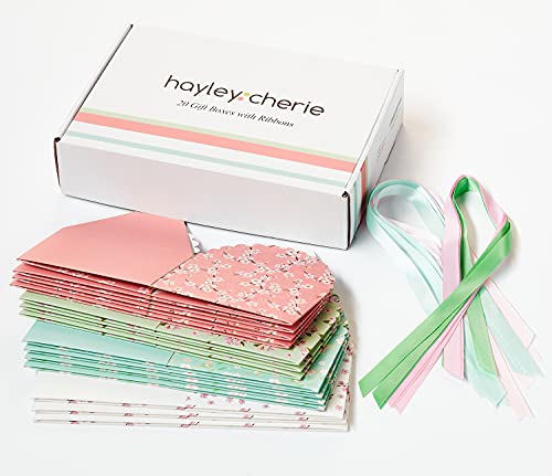 Square-Floral-Gift-Boxes-with-Lids-Ribbons-20-Pack-58-x-37-Empty-Decorative-Treat-Boxes-for-Gift-Giving-Cookies-Mithai-Indian-Sweets-Return-Gifts-Candy-Christmas-Diwali-Party-Favor-Bulk