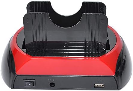 SAIENTEE Hard Drive Docking Station, USB 2.0 to 2.5 3.5 Inch SATA IDE Dual Slots External HDD Enclosure, for 2.5" 3.5" IDE SATA I/II/III HDD SSD