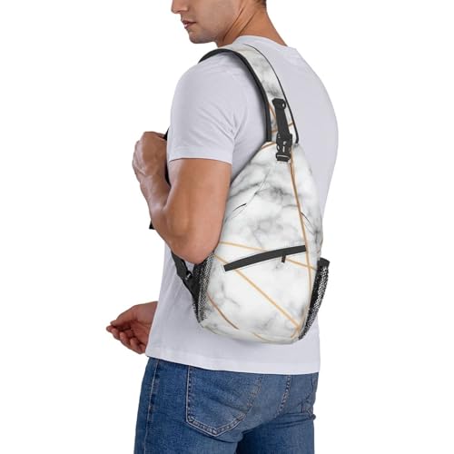 Sac à dos à bandoulière marbre noir : allégez vos déplacements - 7
