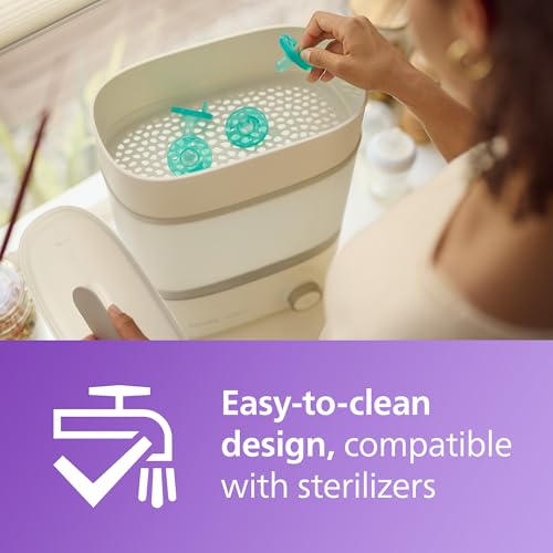 philips avent soothie orthodontic baby pacifiers 100 silicone pacifiers one piece bpa-free for babies 3-18 months green 4 pack model scf19245