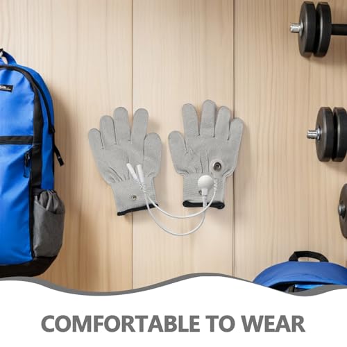 Guantes de fibra de plata para terapia eléctrica y electroestimulación facial BESTonZON 3