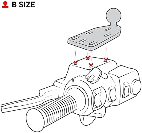RAM Mounts Offset Reservoir Cover Ball Base RAM-B-346U with B Size 1" Ball