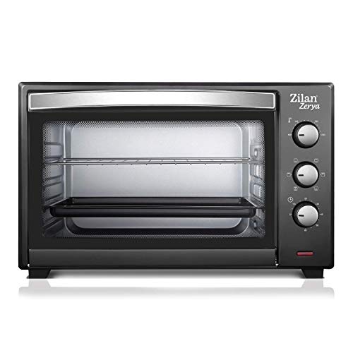 Four à Convection Electrique Zerya, 45L Multi Fonction, Programmable 230°, Minuterie 60 min, Arrêt Automatique, 2000W