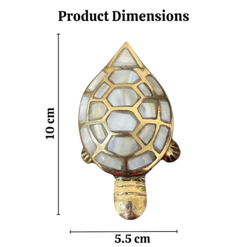 Image of Essential Feng Shui Tortoise Wish Fulfilling Brass Tortoise with Secret Wish Compartment for Good Luck for Home, Wealth and Prosperity (Pack of 2)
