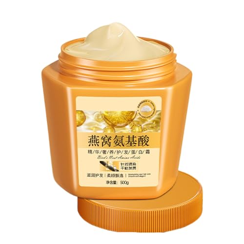 Husoiuy Amino Acid -ce - Crema de proteína para el cabello nutritiva de lujo | Crema capilar de aminoácidos profunda, hidratante y reparadora para cabello dañado (500 ml)