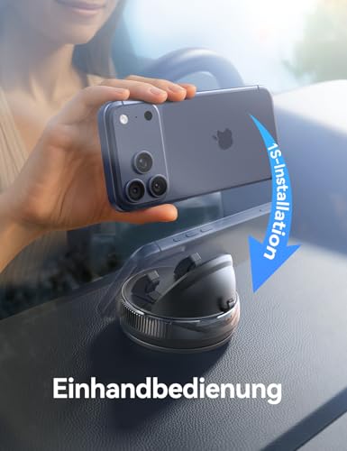 JOYROOM Handyhalterung Auto Armaturenbrett [Gel & Saugnapf] Universelle Handy Halterung Auto kompatibel mit dicken Hüllen bis zu 19 mm, Car Phone Holder für iPhone/Samsung/Google/Android Smartphones