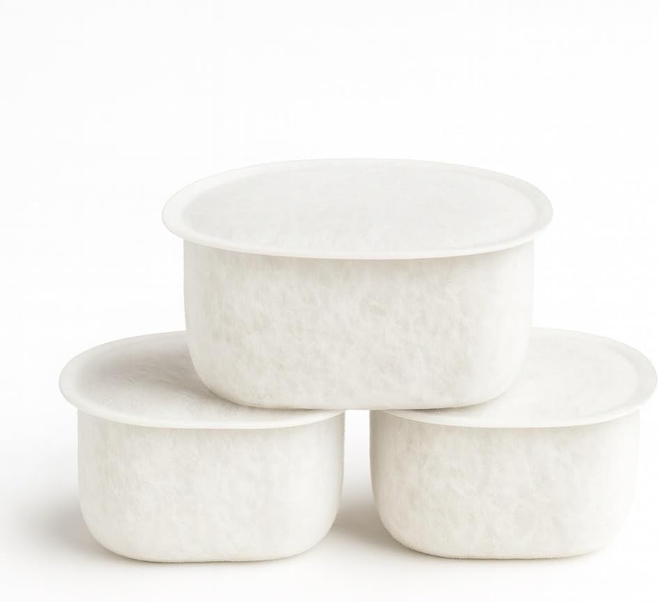 Purmed - 2lt / 65oz (W300/W500) Evcil Hayvan Su Sebili Uyumlu pamuk, karbon filtresi - 6x3cm 3'lü Paket