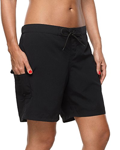 Sociala Long Board Shorts for Women Swim Quick Dry Boardshorts Swimsuit Bottoms