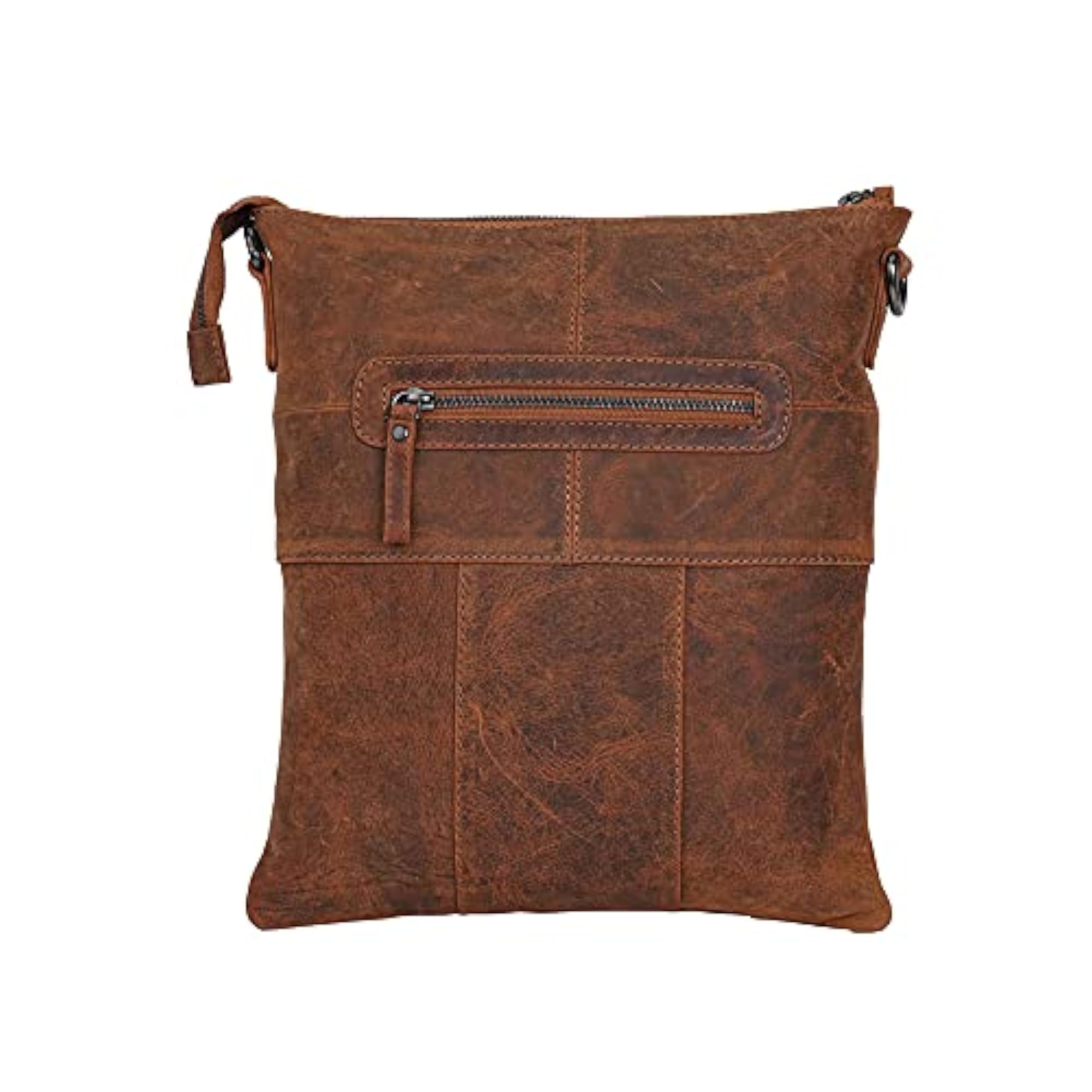 Genuine Leather Messenger Bag for Travel and Work