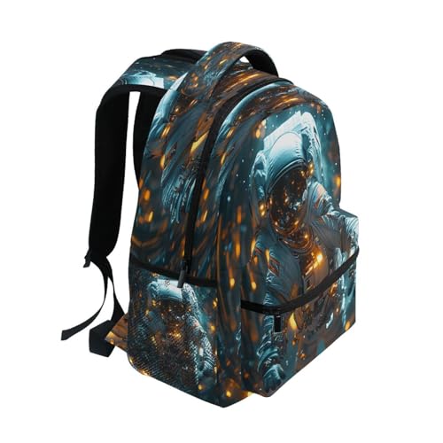 Hipster Astronaut Space Backpack for School Boys Girls Adults Kids Bookbag Laptop Bag 18L2