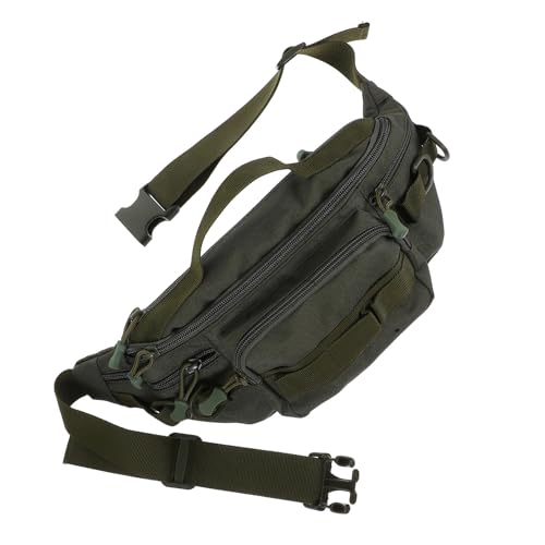 MOBUTOFU Riñonera para Hombre de Poliéster Ligera con Almacenamiento Espacioso y Soporte para Botella Adecuado para Actividades al Aire Libre y Pesca