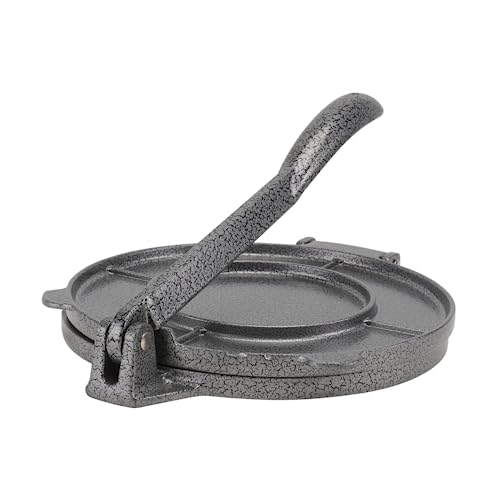 Cabilock Aluminum Round Shape Press Tortilla Maker for Pies Dumplings Empanadas Rustproof Kitchen Tool for Shaping Silver Finish