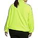 DKNY Women's Plus Size Sleeve Logo Tape Quarter Zip Fleece Pullover, Zest, 2X