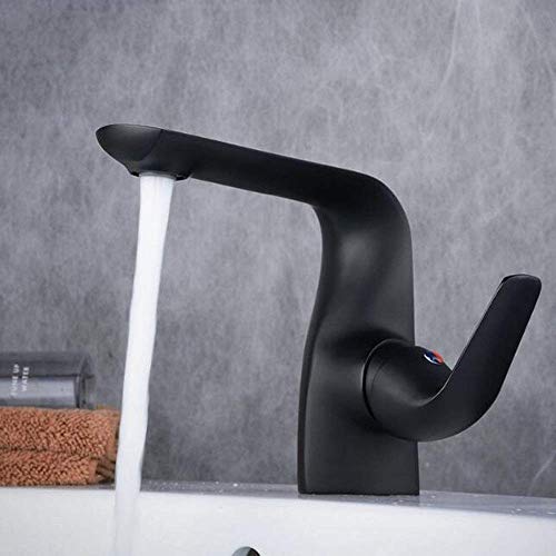 Robinet de lavabo en cuivre de haute qualité avec finition noir moderne