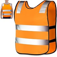 5x Texxor Warnweste – Gelb/orange, Einheitsgröße, EN 20471, Wasserabweisend!
