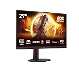 AOC Gaming Q27G4ZR - 27 Zoll Quad HD Monitor, 240 Hz, 1 ms, G-Sync comp., HDR400 (2560 x 1440, 2X HDMI 2.0, DisplayPort 1.4) schwarz-rot