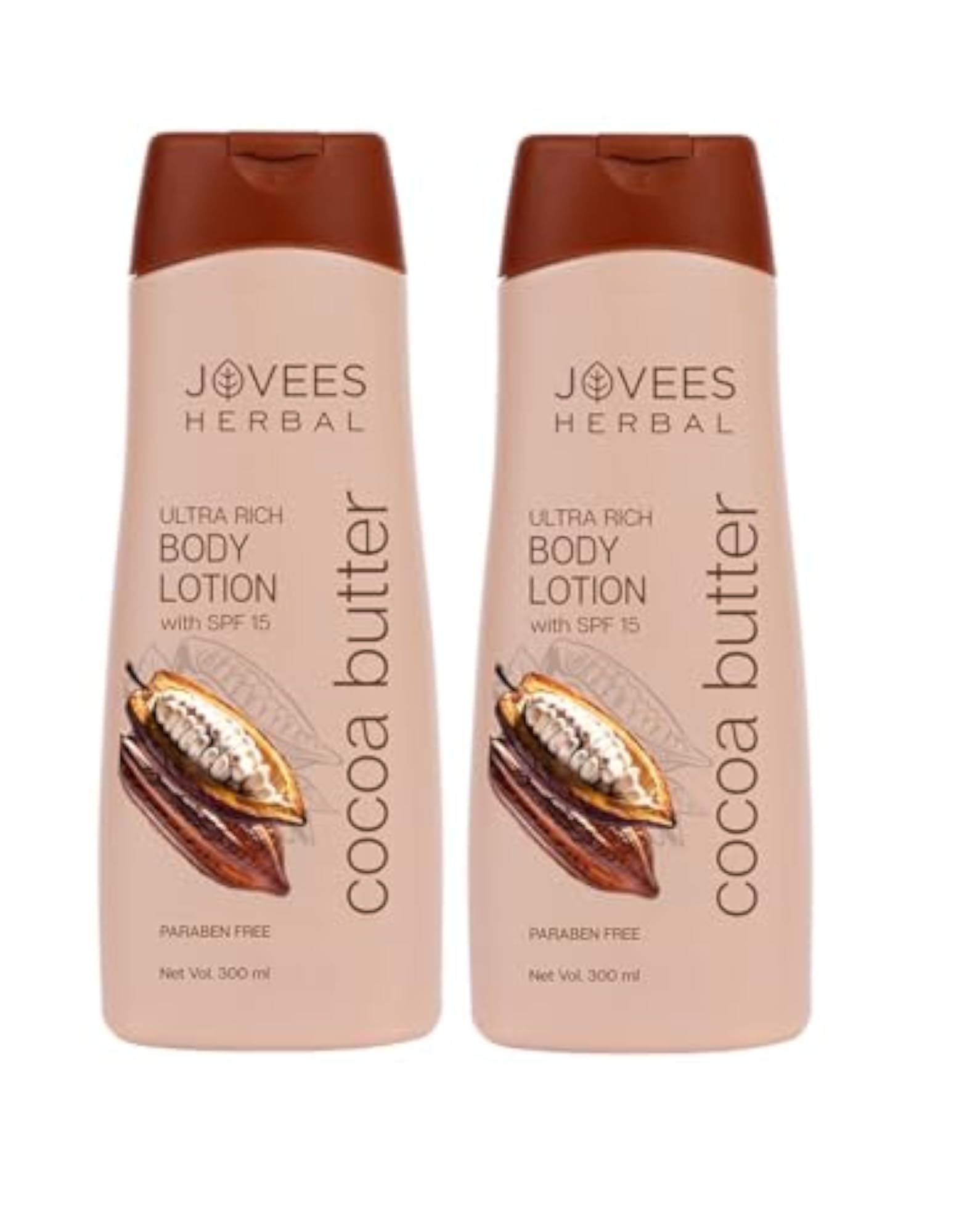 Herbal Cocoa Butter Hand & Body Lotion 300ml, Moisturizing Duo Pack