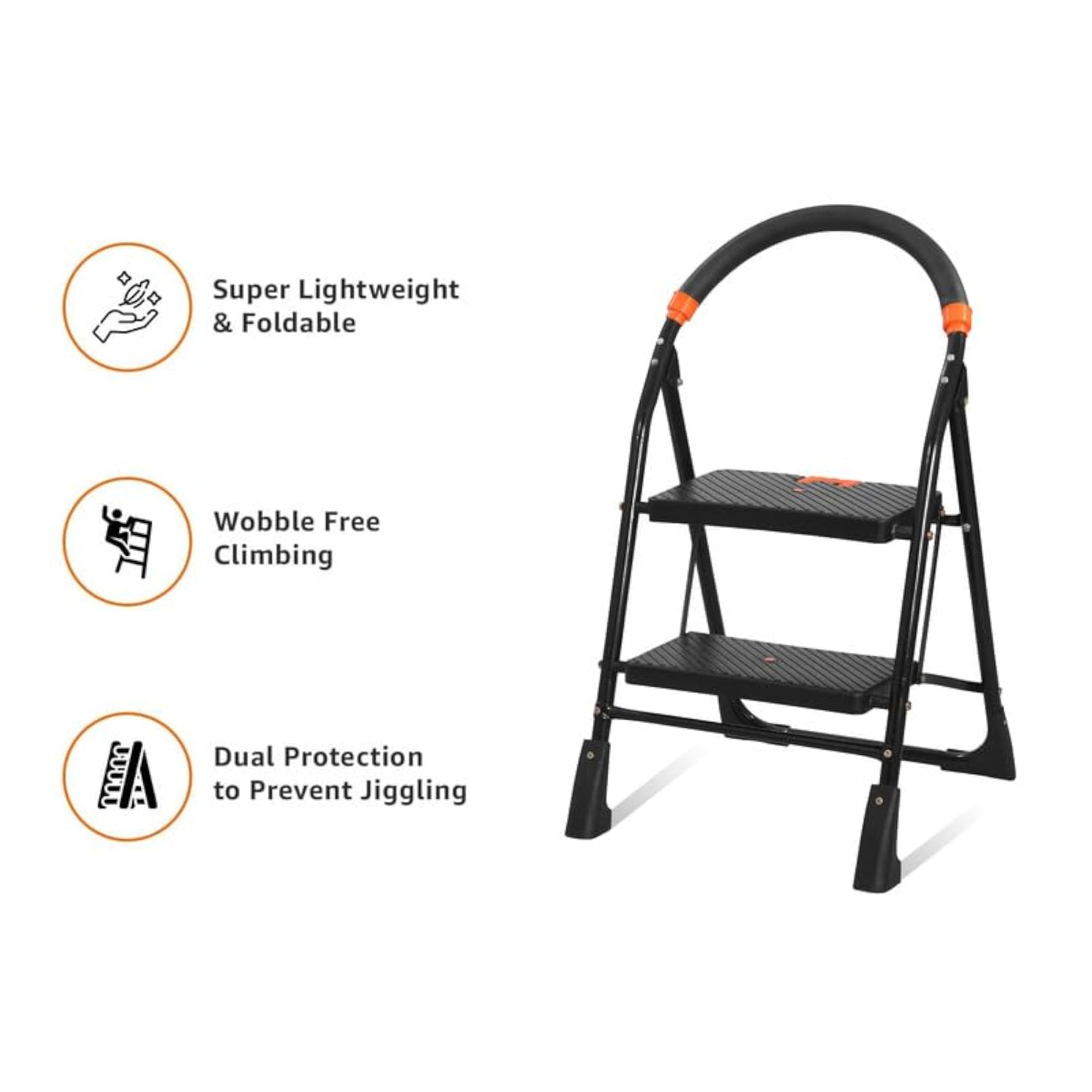 Heavy Duty Foldable Step Ladder, Extra Strong