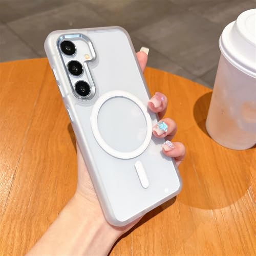 Étui de chargement magnétique pour Samsung S24 Ultra finition plaquée