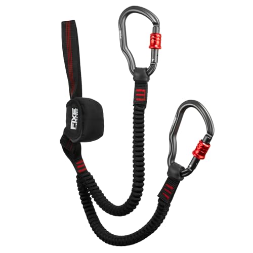 FIXE - Disipador de Vía Ferrata FLAMENC – Anclaje Clásico, Brazos Elásticos con Doble Desbloqueo, HMPE/Poliéster/Aluminio 7075, EN 958:2024 – 500 g