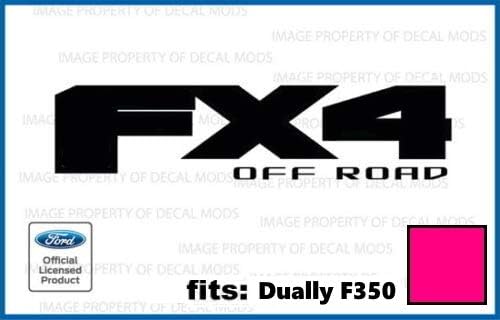 Decal Mods FX4 Offroad Hot-RosaMarrón Oscuro Pegatinas Pegatinas para Ford F350 F450 Doble Solo troquelado (2017-2020) DCHOTPINK_Solid (Juego de 2)