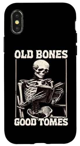 Old Bones Good Tomes Book Lover Bookworm �X�P���g���u�b�N �X�}�z�P�[�X iPhone X/XS �p