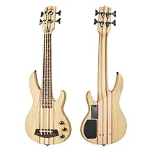MiNi 4string ukulele electric bass natural color neck-thru style