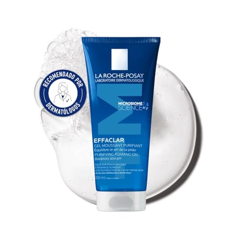 La Roche Posay Gel Limpiador, Para Pieles Grasas con Tendencia Acneica, Purificante, Anti-Impurezas, Limpia Suavemente y Calma, Fórmula sin Jabón, Effaclar +M, 200 ml