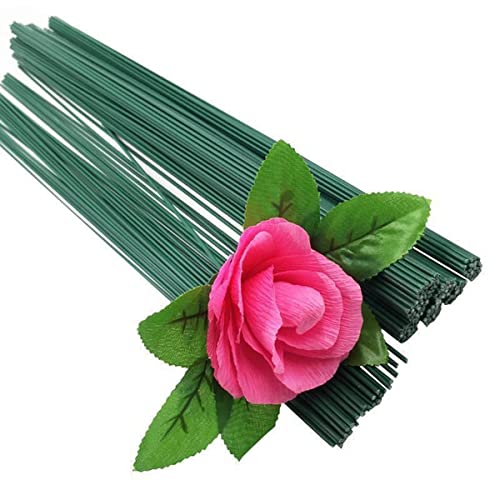Florist Wire Green Florists Thick Stub Stem Floristry Cut Wire Floral Plant Stakes 16" - Image 2