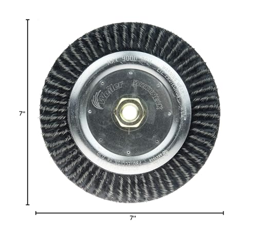 Image of Weiler 35600 6-7 /8 inch Polyflex Encapculated Stringer Bead Wheel, 0.20 inch Steel Fill, 5 /8 inch-11 UNC, Made in the USA (Pack of 10)