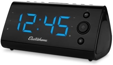 Magnasonic Alarm Clock Radio with USB Charging for Smartphones & Tablets Includes Dual Alarm, Battery Backup, Auto Time Set & 1.2" LED Display with 4 Dimming Options (EAAC470)