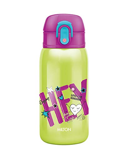 Milton Jolly 375 Thermosteel Kids Water Bottle, 300 ml, Green