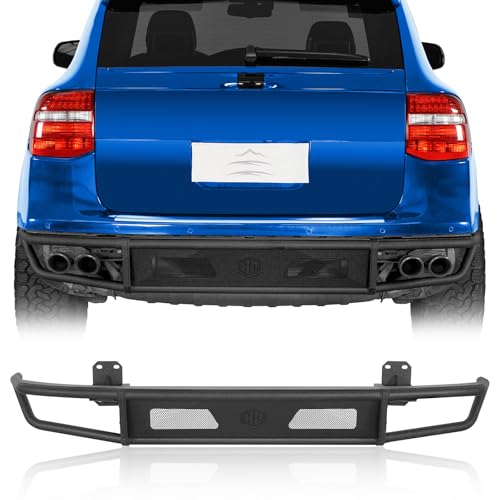 u-Box Cayenne 957 Tubular Rear Bumper Compatible with 2008 2009 2010 Porsche Cayenne 957, Heavy-Duty Off-Road Steel Tube Back Bumper No Drilling Install