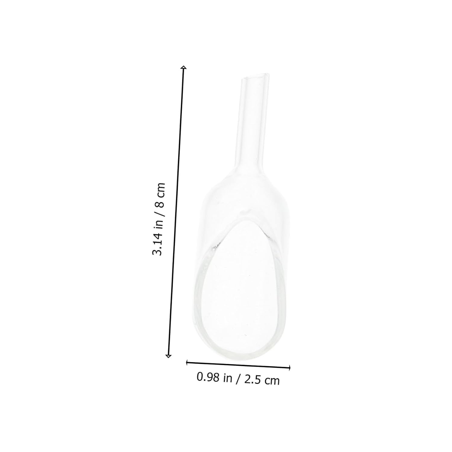 Unomor Weighing Spoon Lab Measuring Weighing Funnel Instrument Weighing Scoop Experimental Weighing Scoop Weighing Tool White Glass