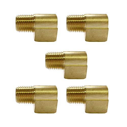 Vis Brass Inverted Flare Fitting, 90 Degree Barstock Male Elbow, 1/4