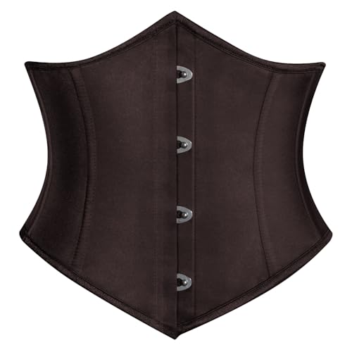 Image of Scarlet Darkness Corset Belt for Women Fishbone Wide Corset Pirate Belt | Fishbone Support, Front Buckle, Lace Up Back, Goth Renaissance Costume Accessory