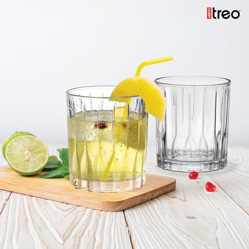 Image of Treo by Milton Linea Juice Tumbler I Premium Glass Set of 6 for Water, Cold Drink I Perfect for Home, Restaurants and Parties, 230 ml