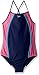 Speedo Girls Heather Splice One Piece Swimsuit