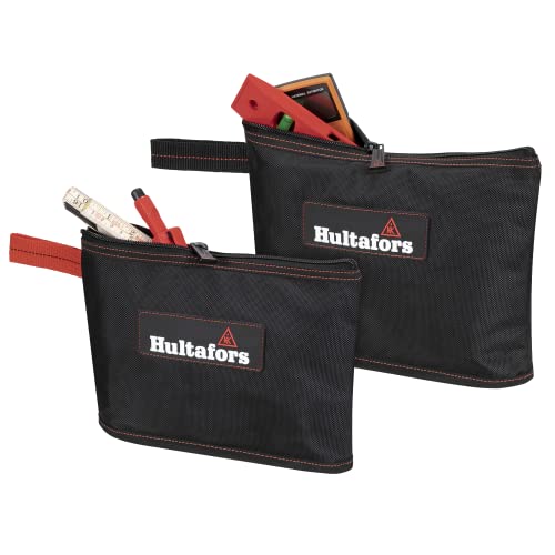 Image of Hultafors Work Gear HT5102 Multi-Purpose Zippered Bags, Heavy Duty Ballistic Polyester Tool Carriers, Loop Closure to Hang on Tool Belts