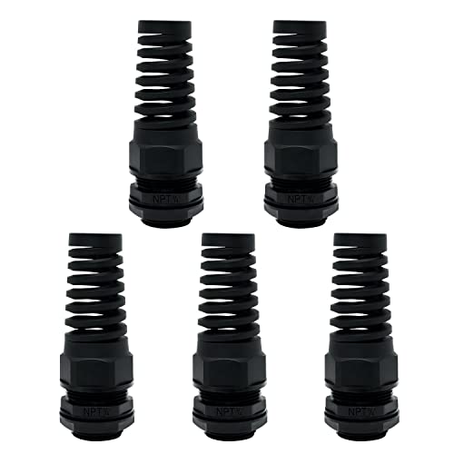 Presse-étoupe nylon noir NPT 3/4" LeMotech avec joints d'étanchéité IP68